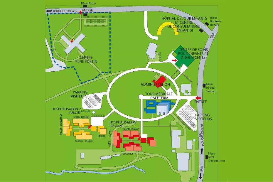 Plan de l'hôpital de Bohars