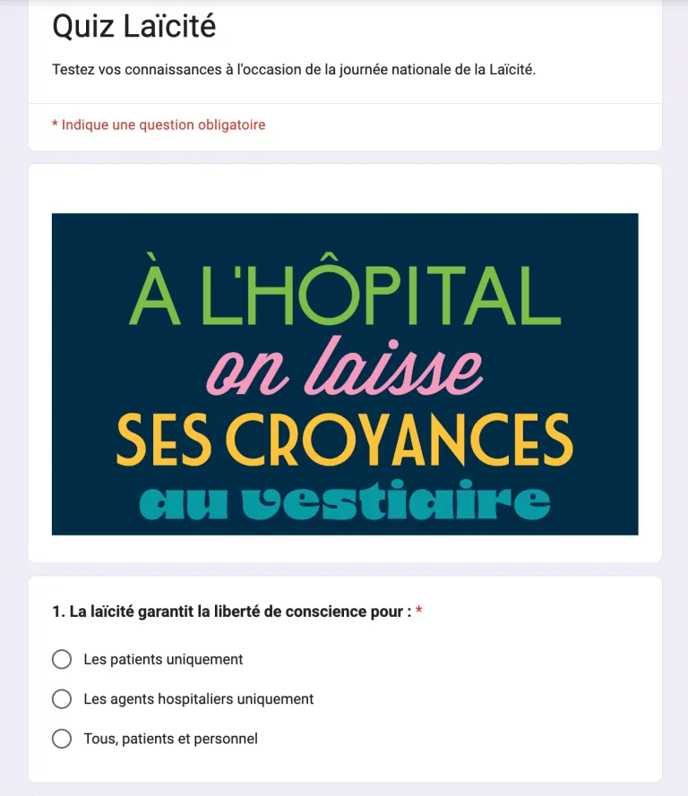 Quiz Laïcité