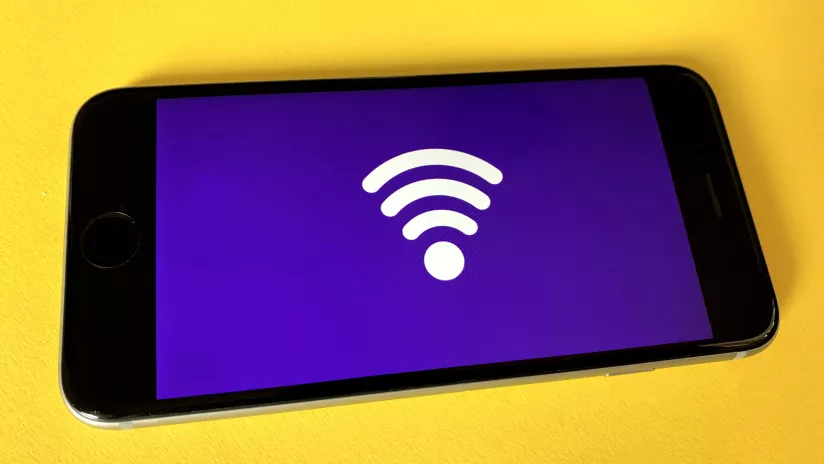 Icone wifi sur un téléphone