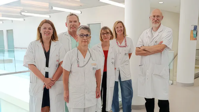 6 membres de l'équipe hématologie du CHU de Brest