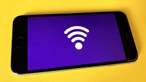 Icone wifi sur un téléphone